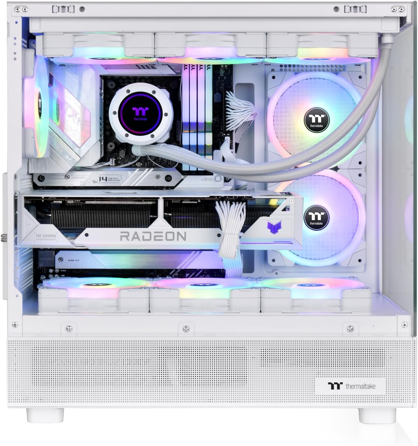 PC GAMING POWER RIG - PLUTONIUM_W - Case Thermaltake View 270 TG White, AMD Ryzen 7 9700X 5,5 GHz, RTX 4070 Ti Super 16 GB, SSD NVMe 1TB, 32 GB DDR5 6000MHz WIN11 Pro
